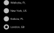 Weather app locations list