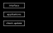 Settings sections