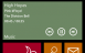 Analog clock, music player, weather
